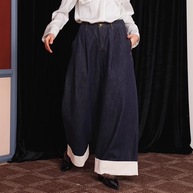 デニムワイドパンツ　2color　10958