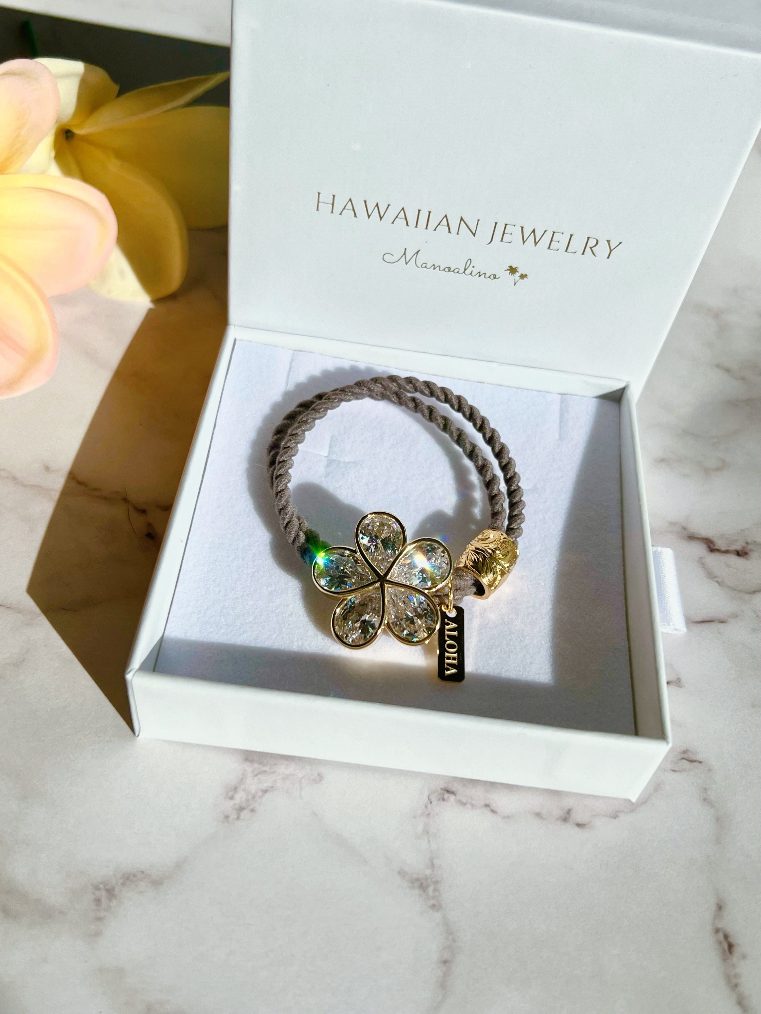 3color】Plumeria 5Arank Zirconia hair accessory Hawaiianjewelry