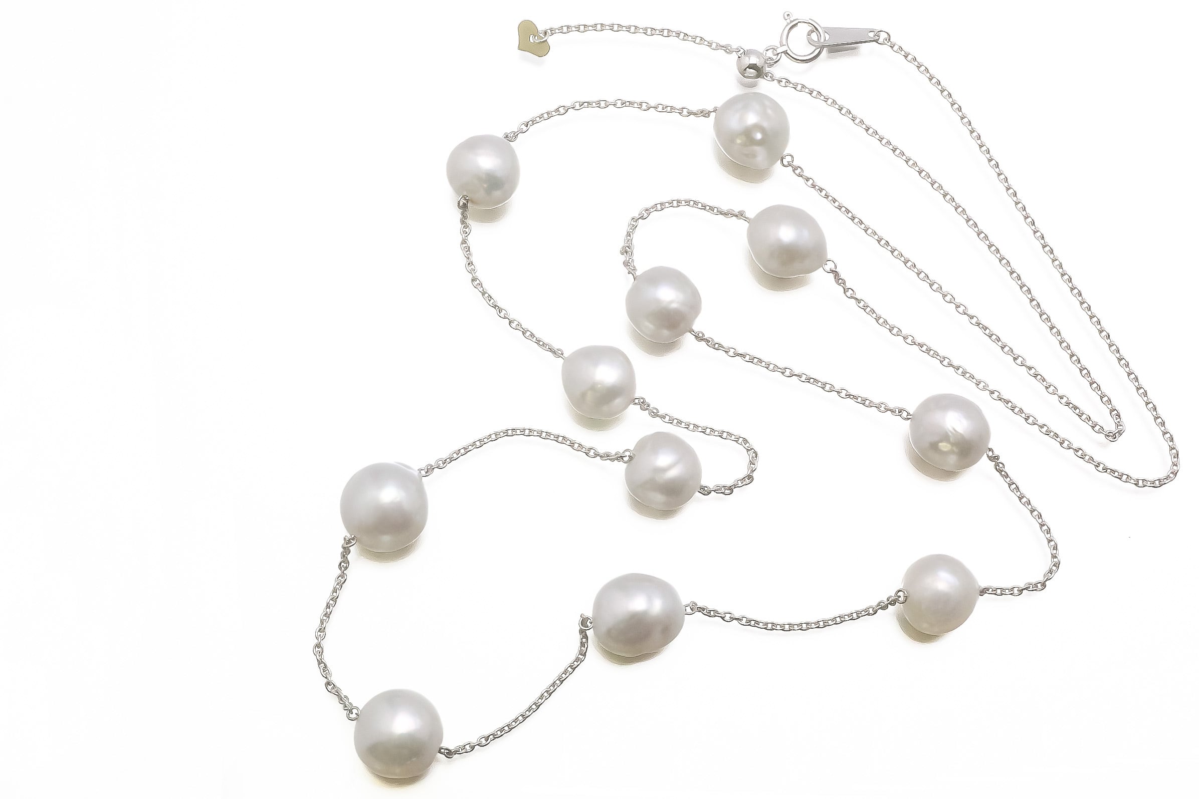 K18WG バロックパール(白蝶真珠)ネックレス70+3cm | rizjewelry