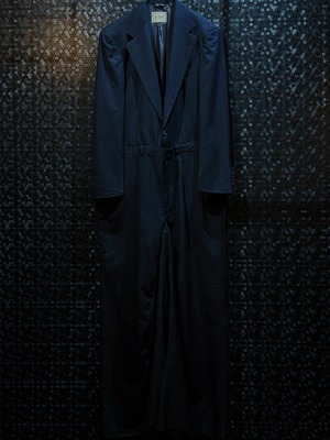 【ÆIEM】"再倖築"vintage"tsunagi"tailored pants docking navy jumpsuit