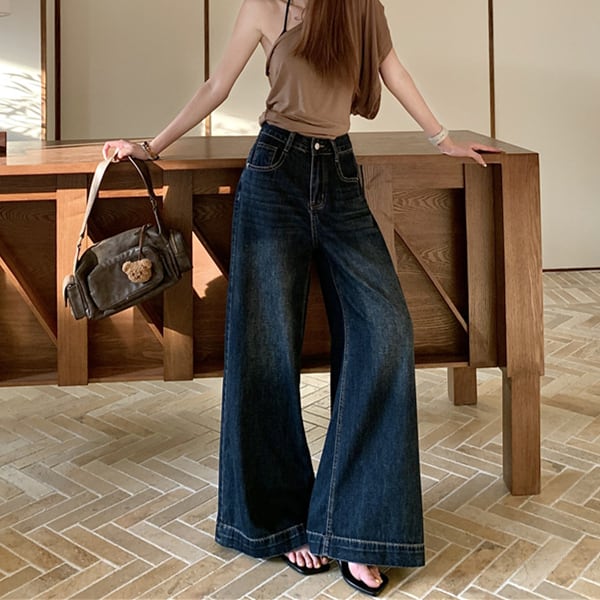 【bottoms】デニムワイドパンツ M32932