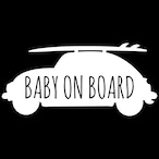 ”BABY ON BOARD" サーフスタイルステッカー 