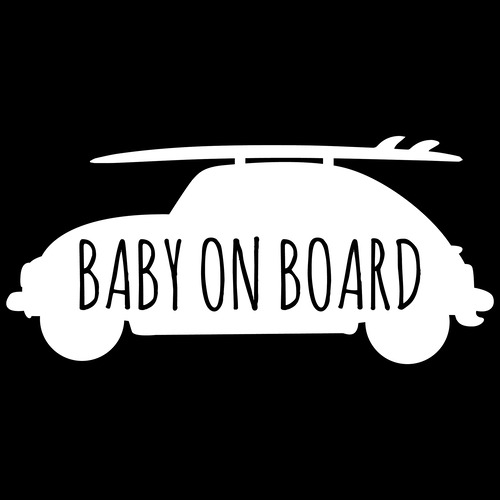 ”BABY ON BOARD" サーフスタイルステッカー 