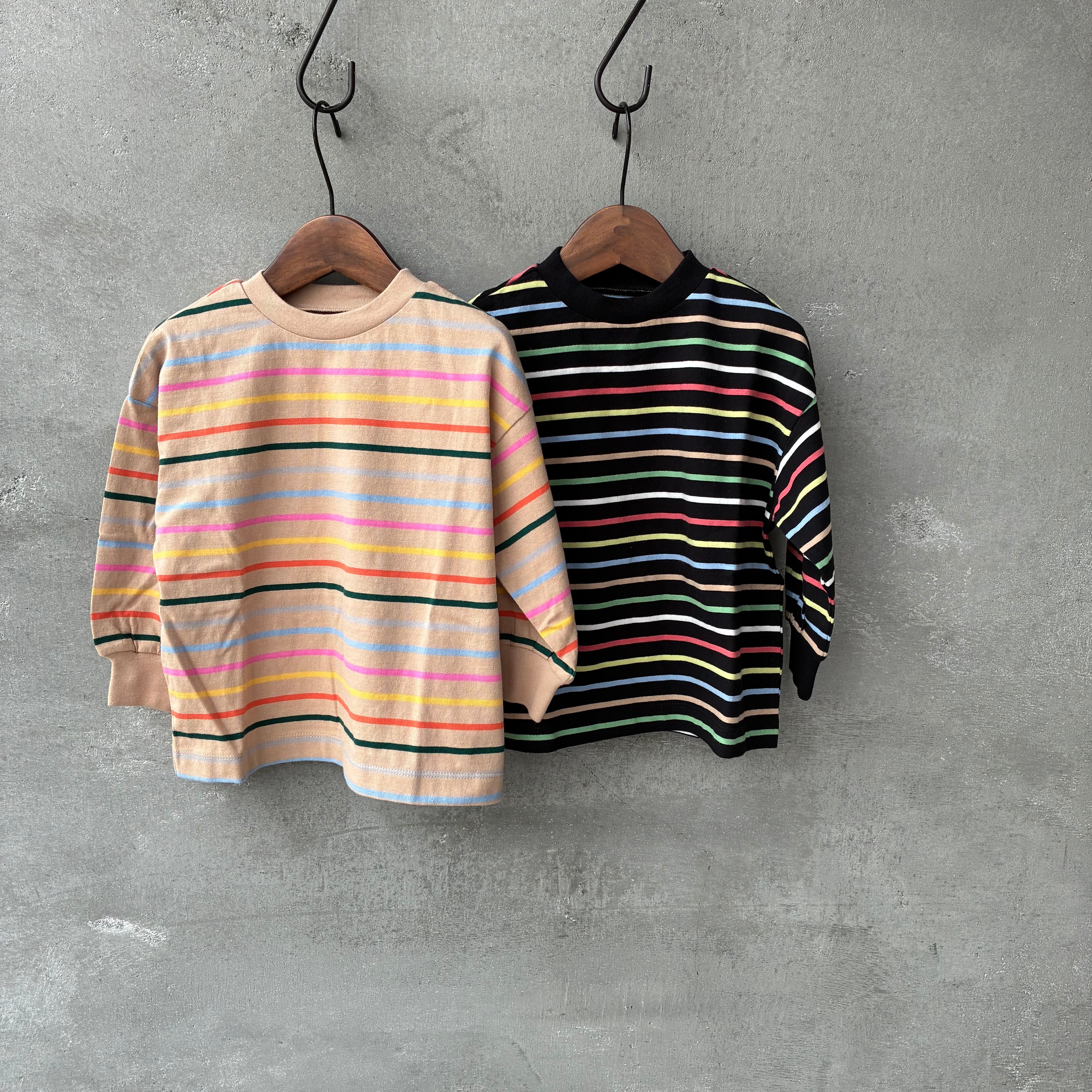 【即納】O&G ボーダーワイドTシャツ 90~140