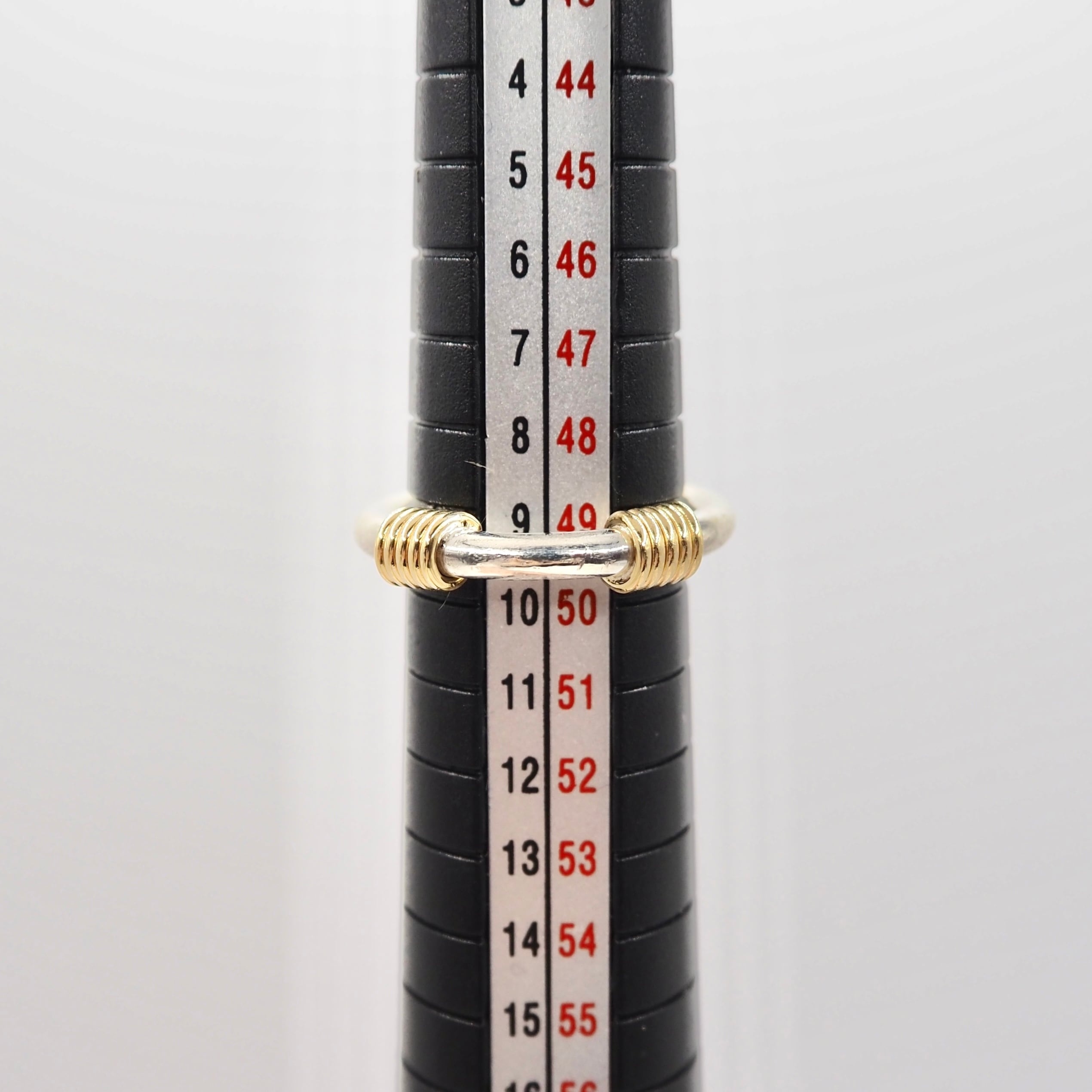 Tiffany&Co. 約9号 コンビバンドウィズ2ワイヤーリング K18 シルバー
