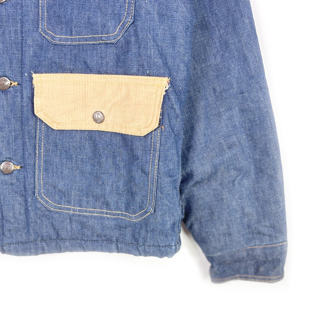 70s ビッグスミス ヴィンテージデニムジャケット 襟コーディロイ 裏