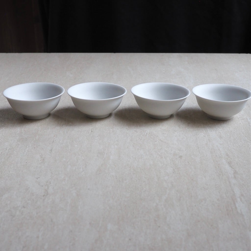 東 一仁/白磁 ウンリュウ 茶杯(茶托付き)