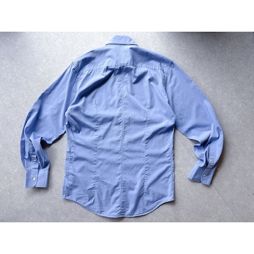 DOLCE & GABBANA End on End Cloth Sax Blue Shirt