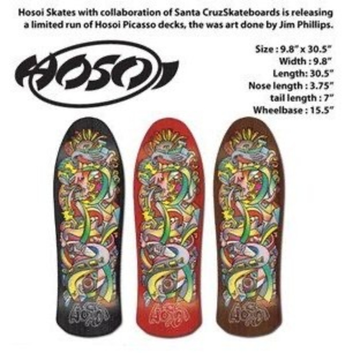 伝説のスケーターHosoiとSanta Cruzのコラボデッキ! HOSOI × SANTA 