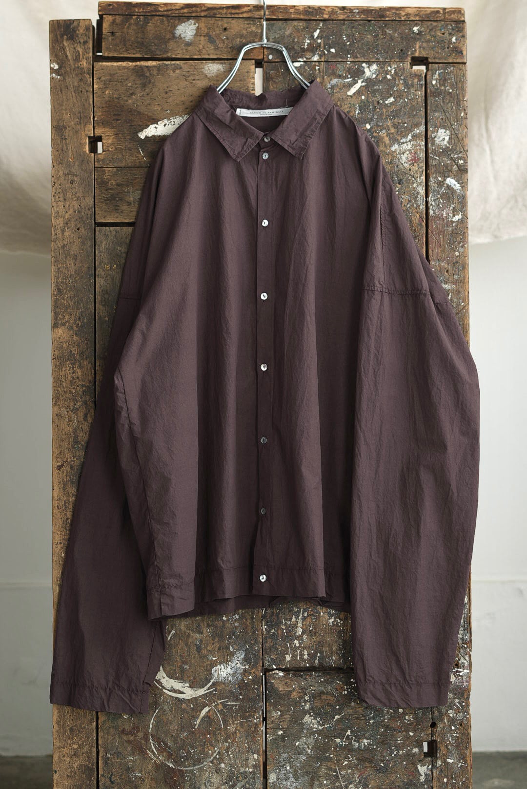 ALBUM DI FAMIGLIA - U1234 UNISEX COLLAR SHIRT TC / GRAPE