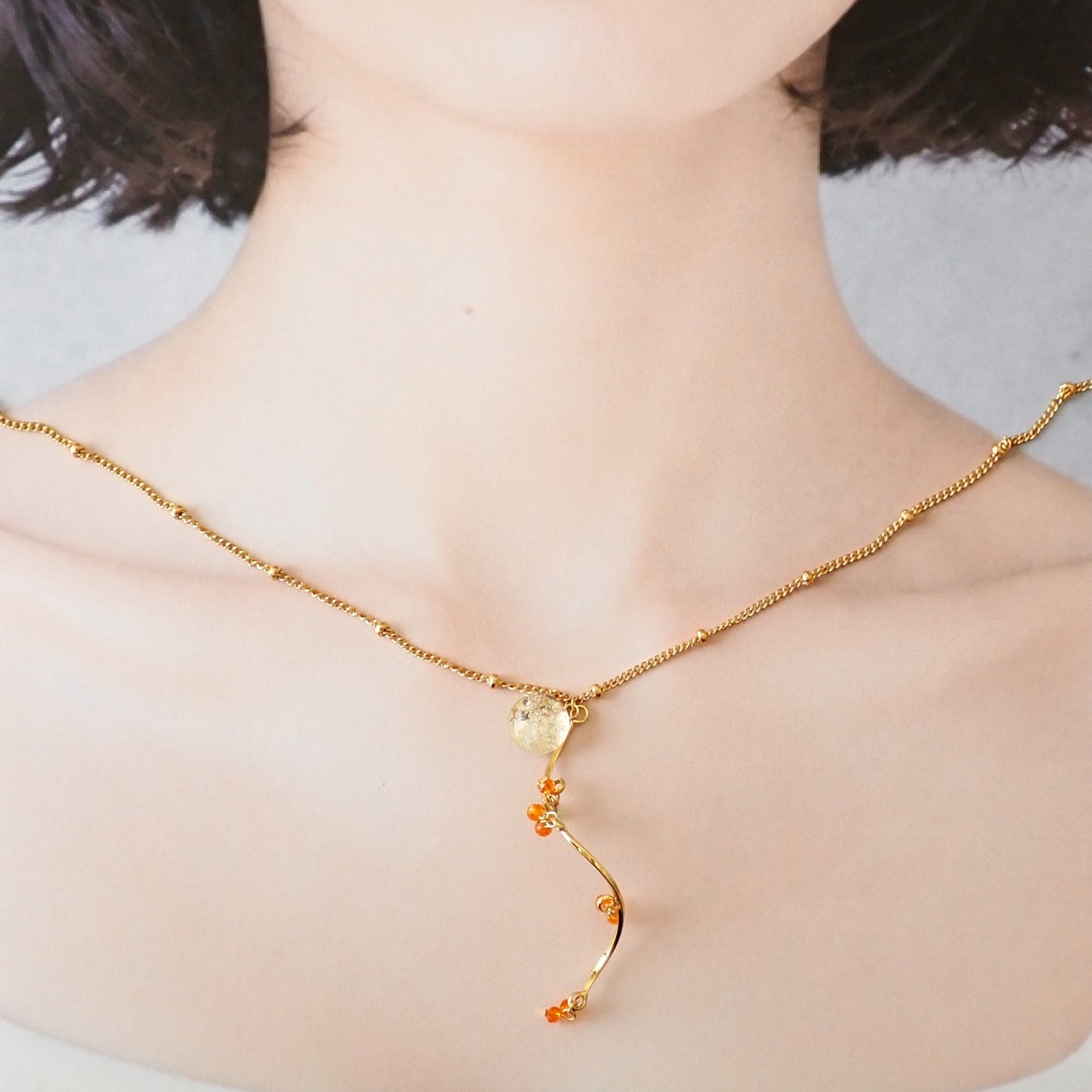秋限定！金木犀ネックレス 42cm