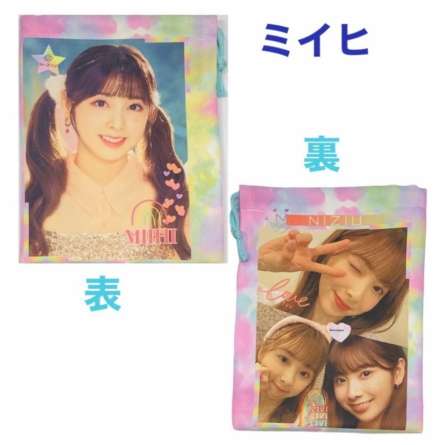 ミイヒ NiziU ニジュー 布製 巾着 ミニ ポーチ 小物入れ 韓流 グッズ