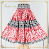 フラダンス 衣装 パウスカート レッド系 日本製 ブラック系 ホワイト系 シングル プルメリア柄 モンステラ柄 かわいい 鮮やか 華やか 明るい ハワイアン アロハ ハワイアンプリント フラ ダンス レッスン 練習 ハワイ おしゃれ レディース