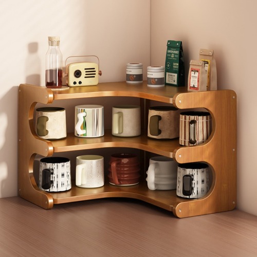 コーナーラック 卓上収納 多層ラック キッチン デスク上 収納棚 家庭用 整理整頓 おしゃれ シンプル カフェ