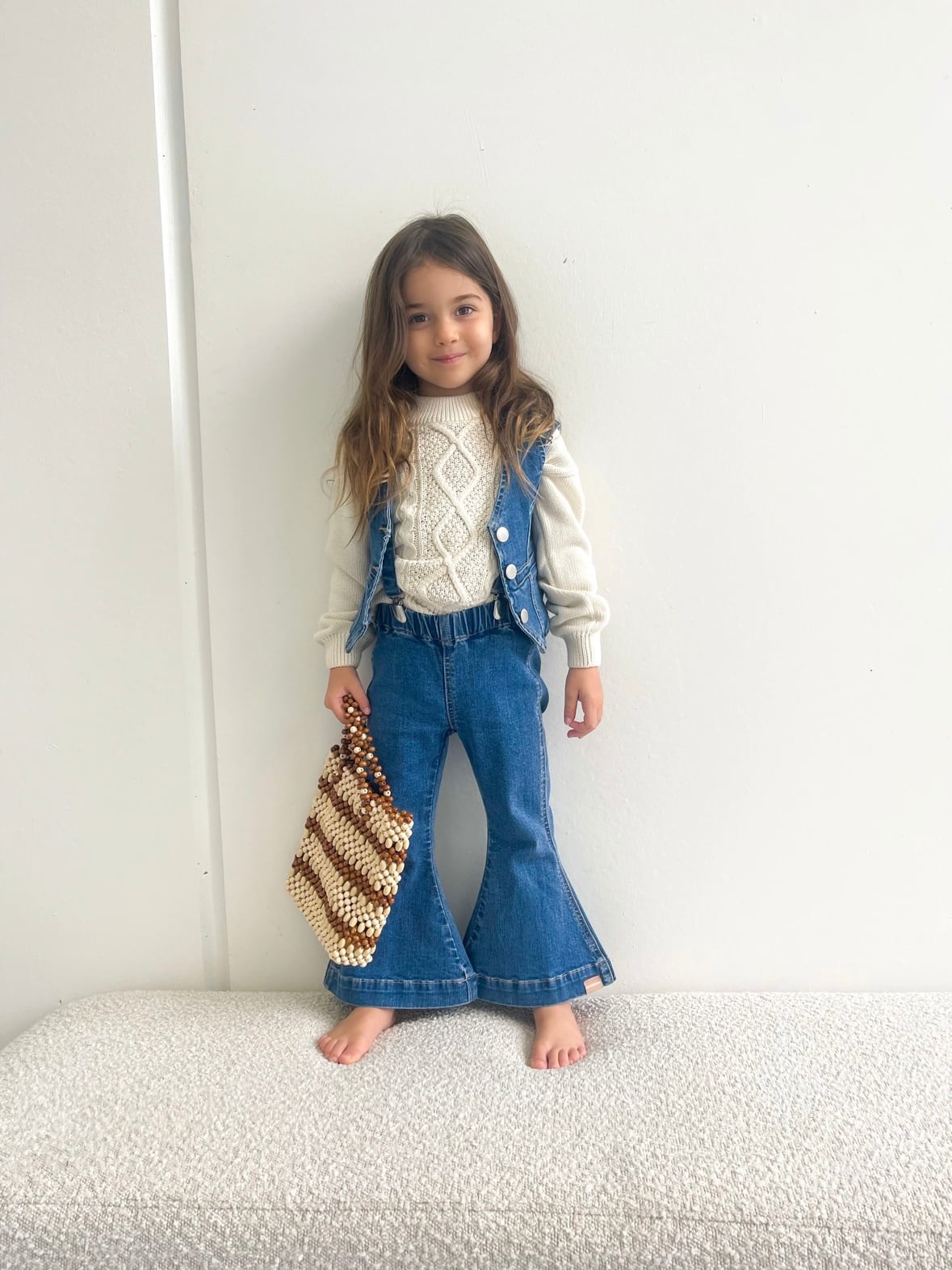 【即納/送料無料】twin collective / Farrah Flare Jean - Western Blue