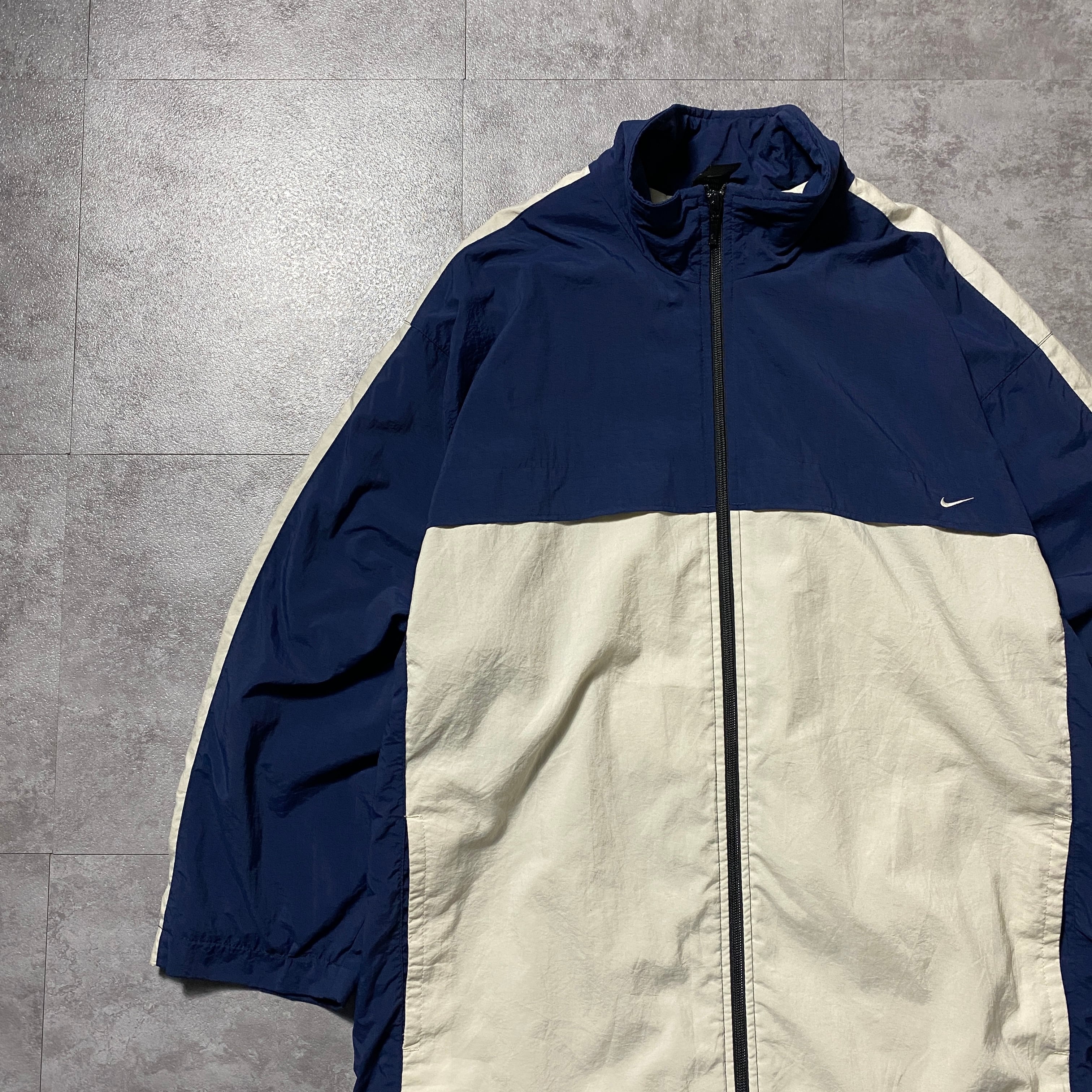 00's NIKE ナイキ スウォッシュ 刺繍ワンポイント バイカラー ナイロン