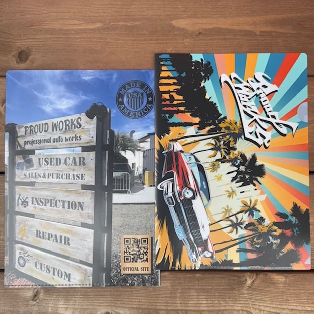 PROUDWORKS】 オリジナルA4クリアファイル | アメリカン雑貨