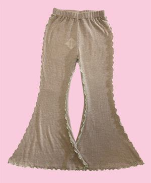 lock frill pants / beige