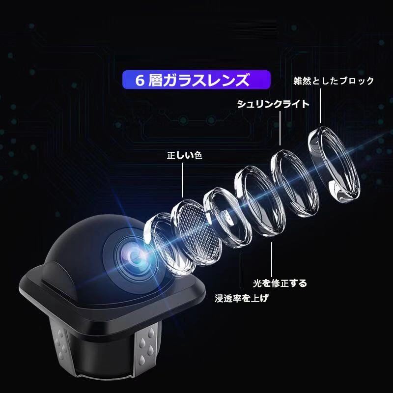 CCD フロントカメラ サイドカメラ バックカメラ 超小型 埋込型 IP68 角度調整 正像・鏡像切替機能 ナイトビジョン 広角 Auto Wayfeng WF(R) Mini CCD HD Night Vision 360 Degree Rear View
