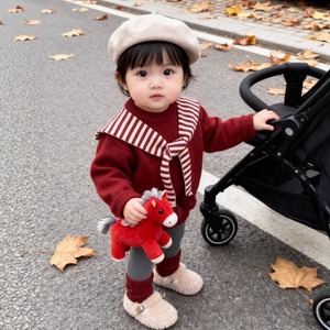 【BABY&KID】セーラー風セーター＆レギンス