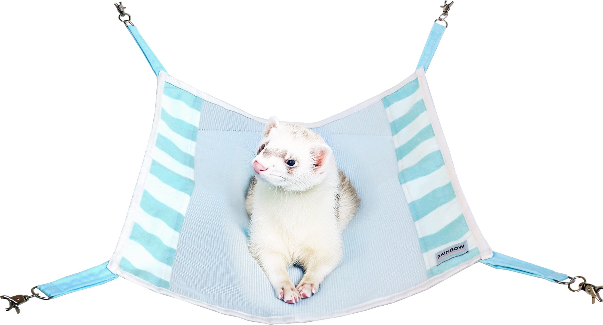 【フェレット用品】パステルメッシュハンモック　ピンク/ブルー