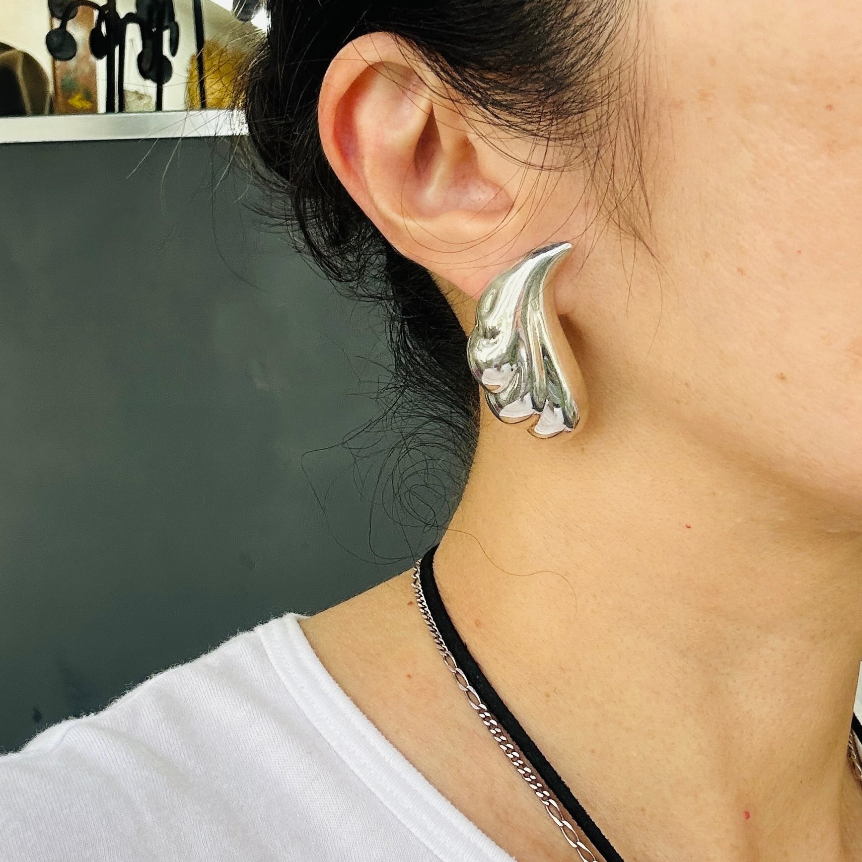 silver925ピアス シェル　扇　vintage Mexico シルバー925 Puffyシェルピアス | Milo Antiques & Vintage
