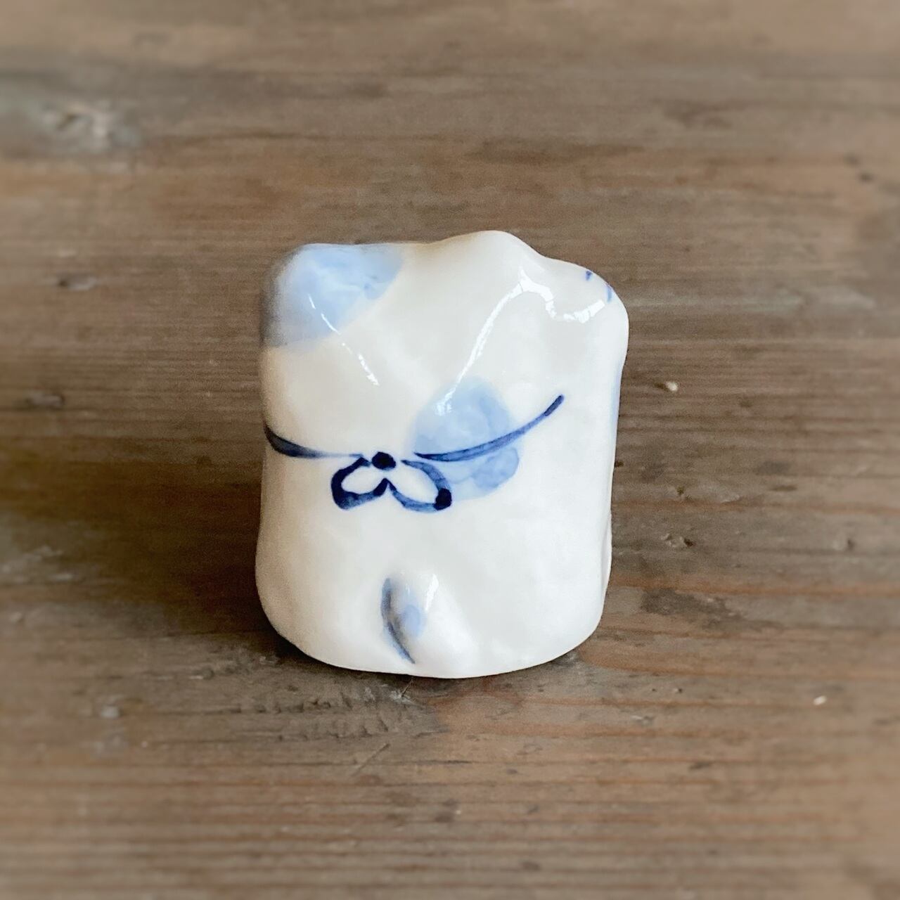 まねきねこ　金運　(染付)