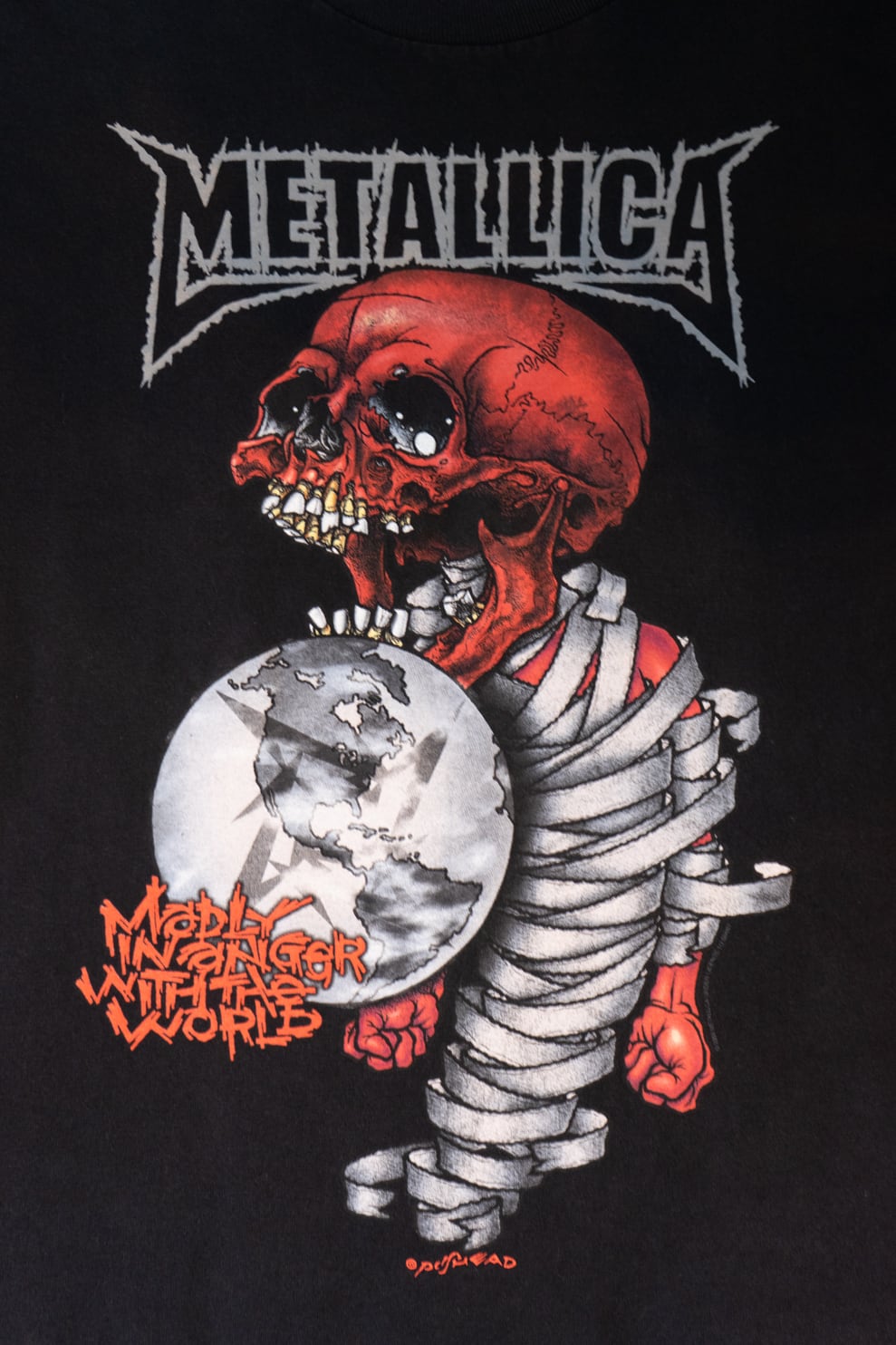 FABRIC MADE IN USA】04's METALLICA PUSHEAD Madly in Anger with the