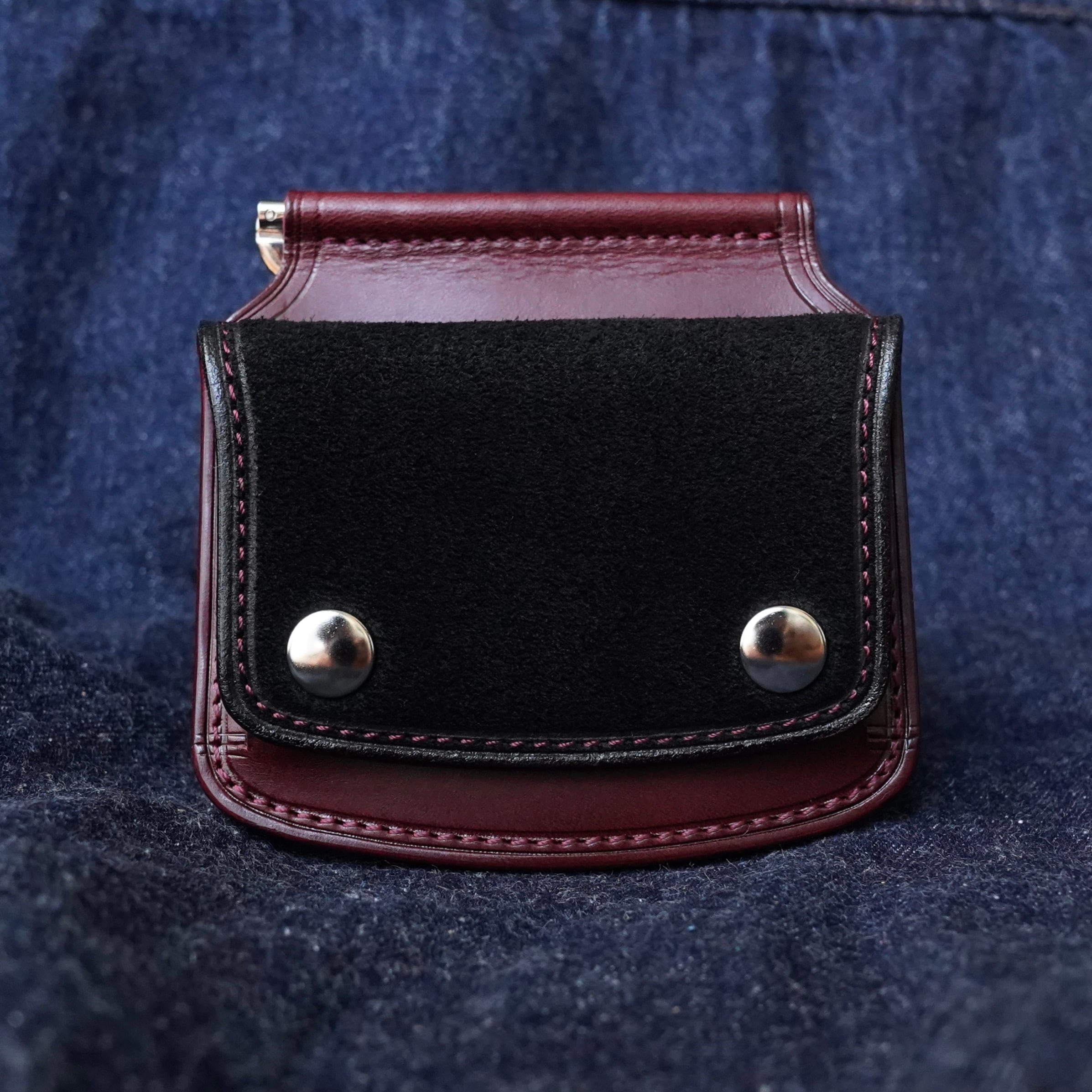 セミオーダー】マネークリップ(ブラック Horween CHROMEXCEL / クロム