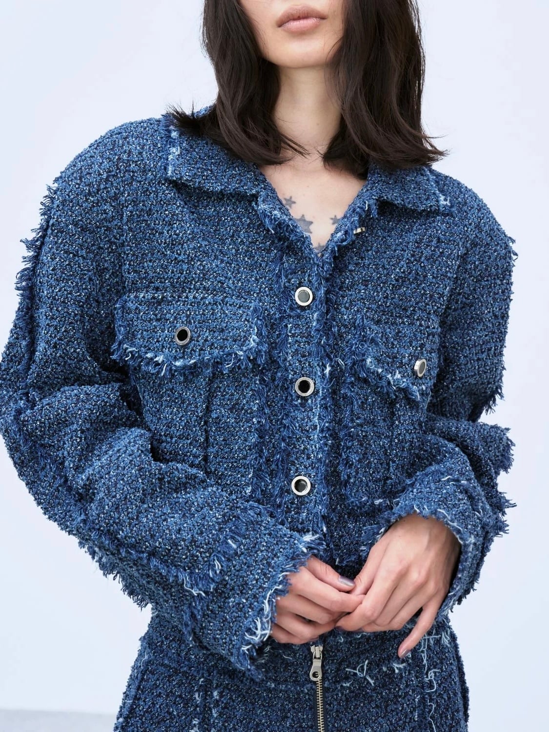 25AW】FETICO フェティコ / Lace up denim jacket / デニムジャケット