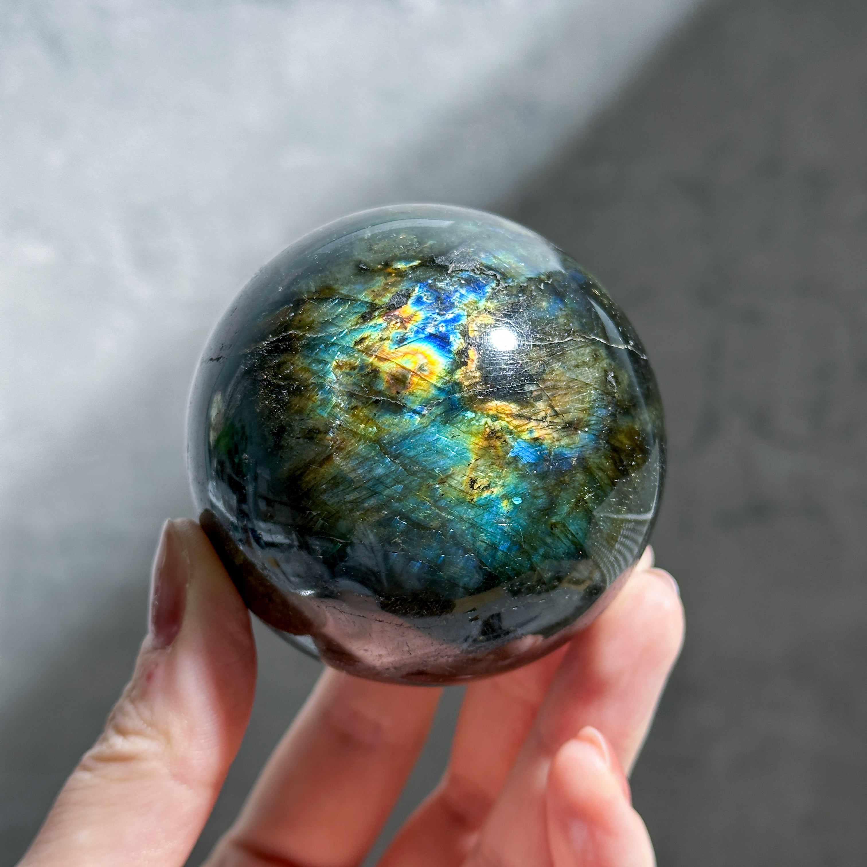 ラブラドライト スフィア 44◇ Labradorite Sphere ◇天然石・鉱物・パワーストーン