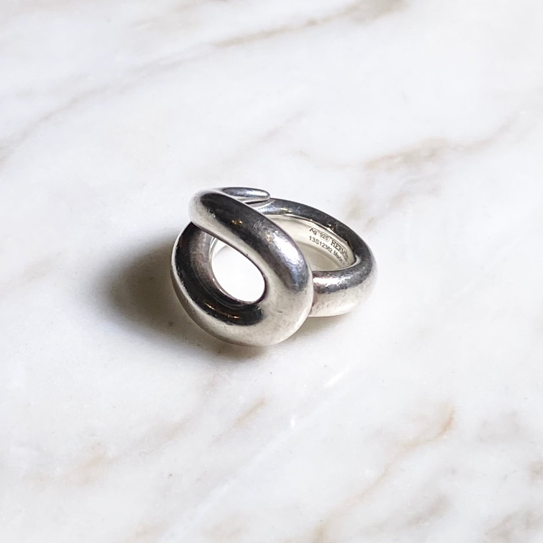 HERMES silver ring “licol” | NOIR ONLINE