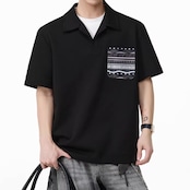 パッチポケット ニットポロシャツ af0170