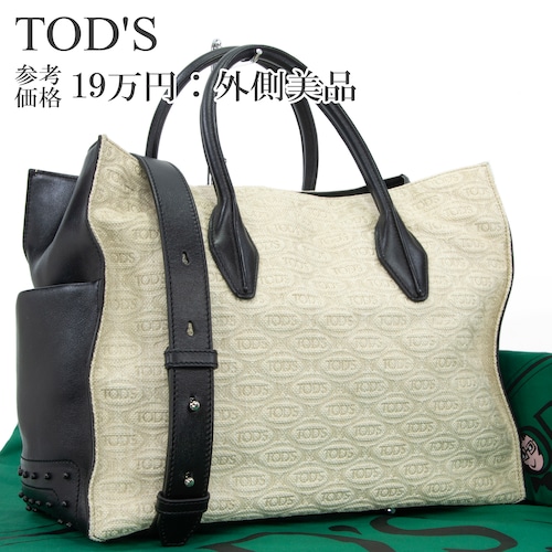本物 送料無料 トッズ ショルダーバッグ ハンドバッグ レディース 2019年限定 ハッピーモーメンツ 黒 レア Y2K 肩掛け ロゴ マーク 革 E503