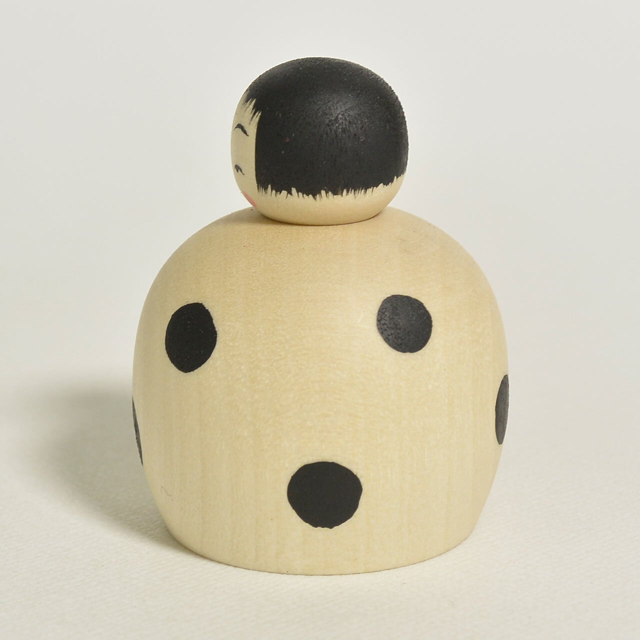 豆大福ちゃんこけし 約1.5寸 約4.5cm 鈴木明 工人（作並系）#2507