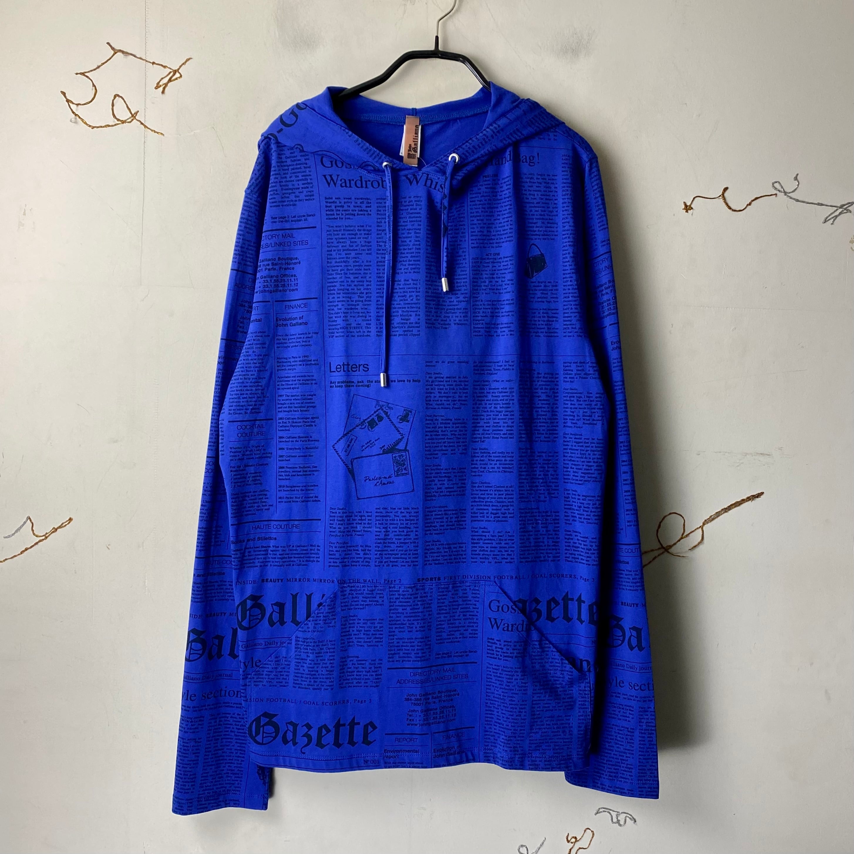 JOHN GALLIANO newspaper pattern pullover parka | NOIR ONLINE