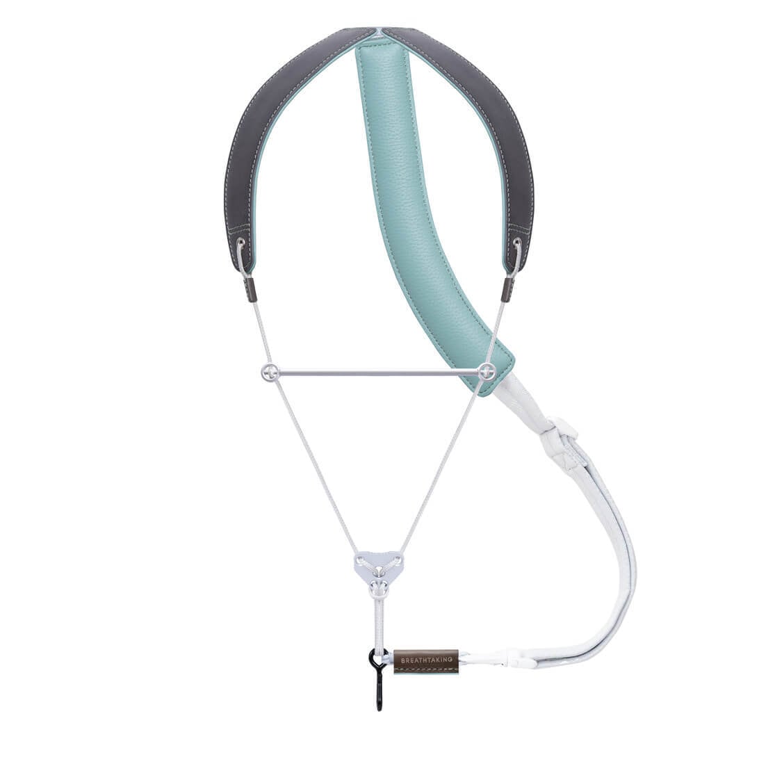 【2026年限定品】ブレステイキング　サックス用ストラップ　ライザプレミアムⅡ-R　グレーと薄荷（はっか）　Mサイズ