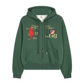 VINTAGE ストリート 裏起毛 刺繍ジップパーカー T1985