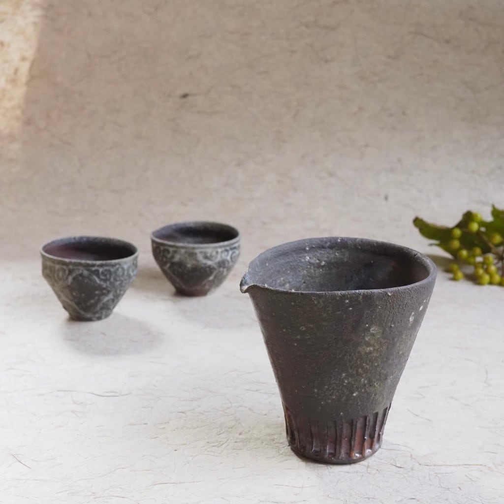 土本訓寛・久美子/焼締 片口