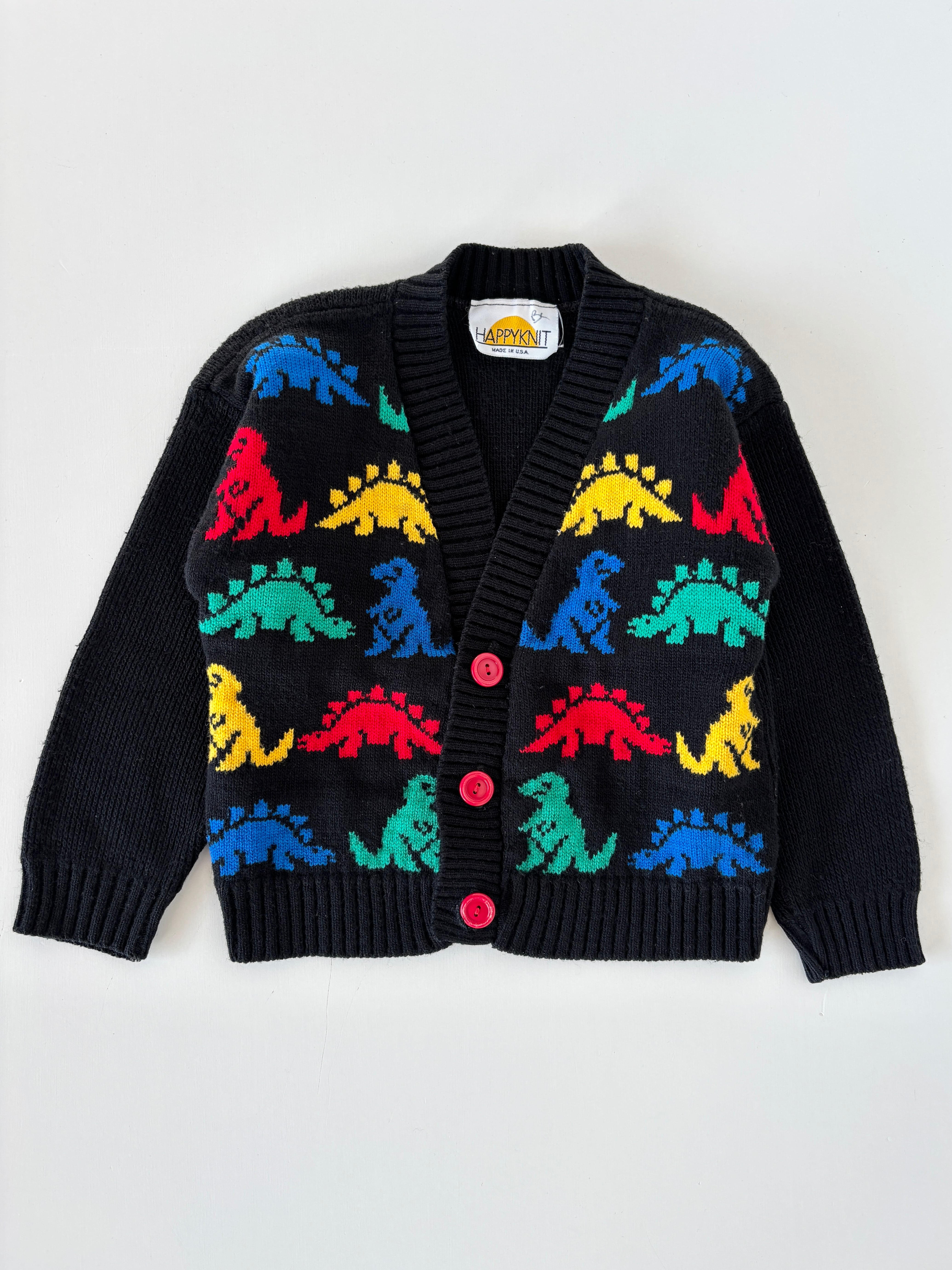 【3T相当・vintage】ダイナソーカーディガン