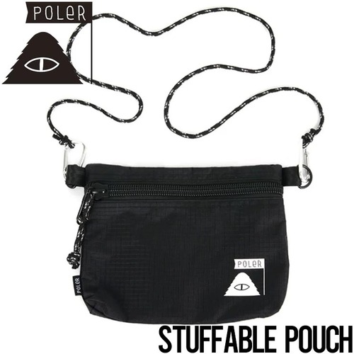 サコッシュ ショルダーポーチ バッグ POLeR ポーラー STUFFABLE POUCH 241MCV0444 BLK 日本代理店正規品