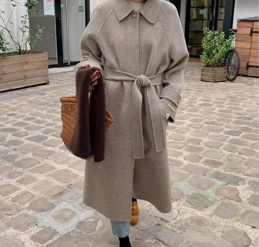 ウールコート 襟つきコート ロングコート | Fée Lulu