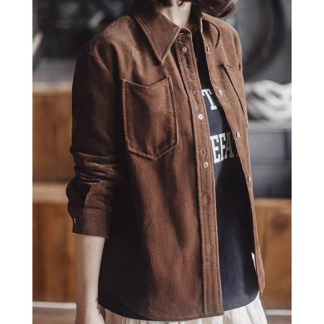 Corduroy Long sleeve shirt Jacket 12572