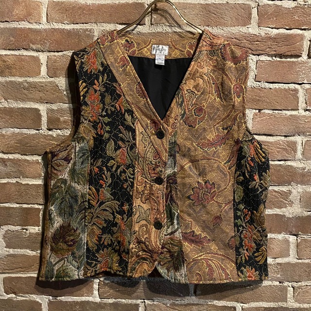【Caka act3】Botanical Pattern Vintage Goblin Vest