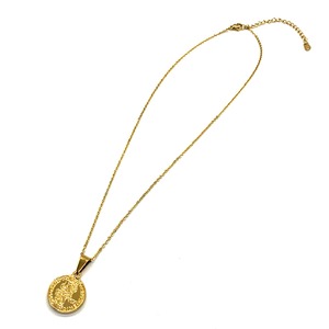 ステンレスマーキュリーダイムリバティコインネックレスゴールド