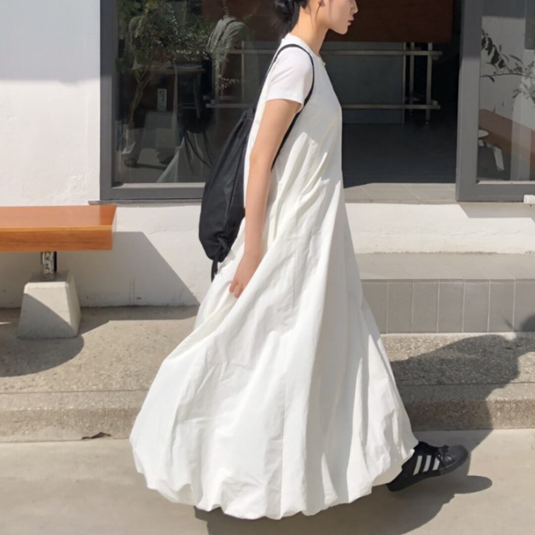 ノースリーブ バルーン ワンピース 3412523