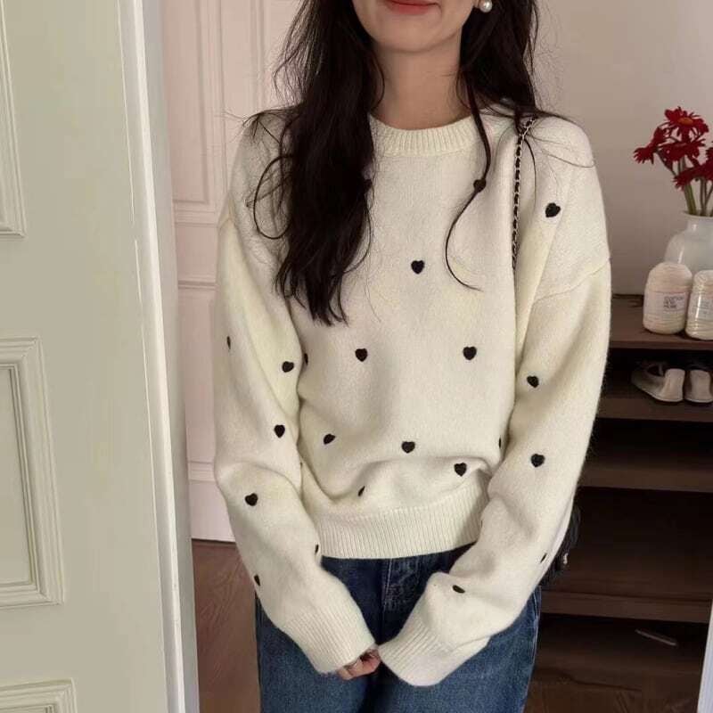 nknit ハートデザインニット nknit ♡ knit ライン ハート ニット