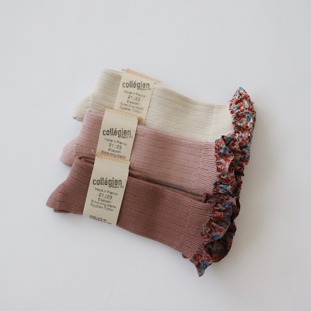 【collegien】Liberty ruffle knee-high socks