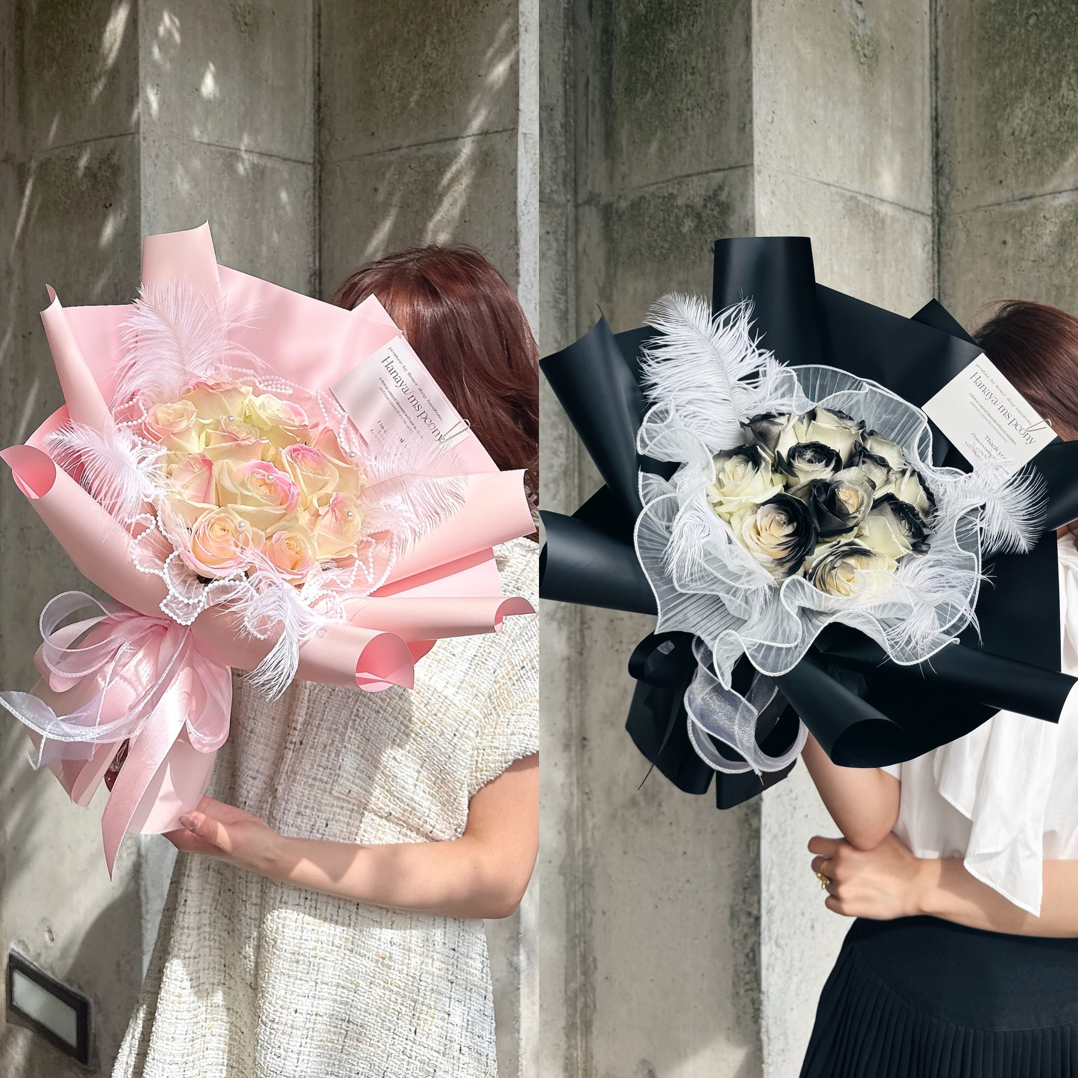 生花Feather&Lace Bouquet | Ms Peony
