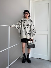 Typo pattern usefull knit/ecru